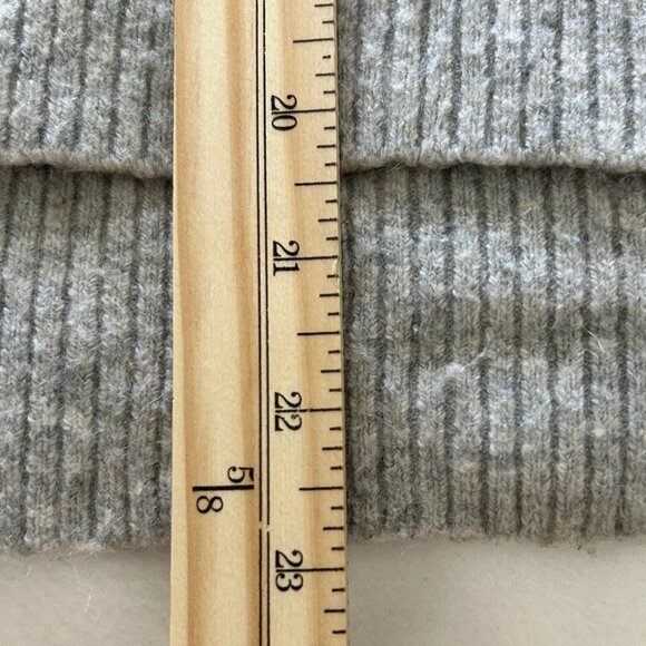J. CREW V Neck Sweater SZM Merino Apaca Wool Blend Heather Grey Classic Pullover - Picture 7 of 8